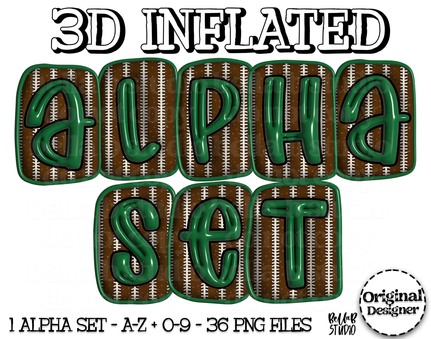 3D Inflated Football Alpha Bundle