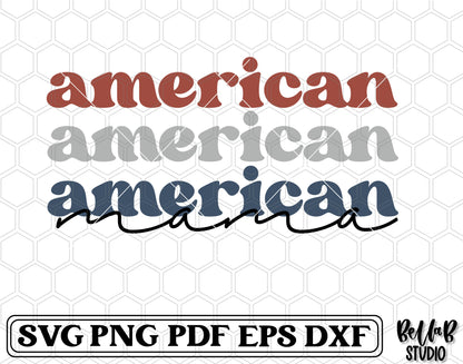 American Mama SVG File, USA SVG File