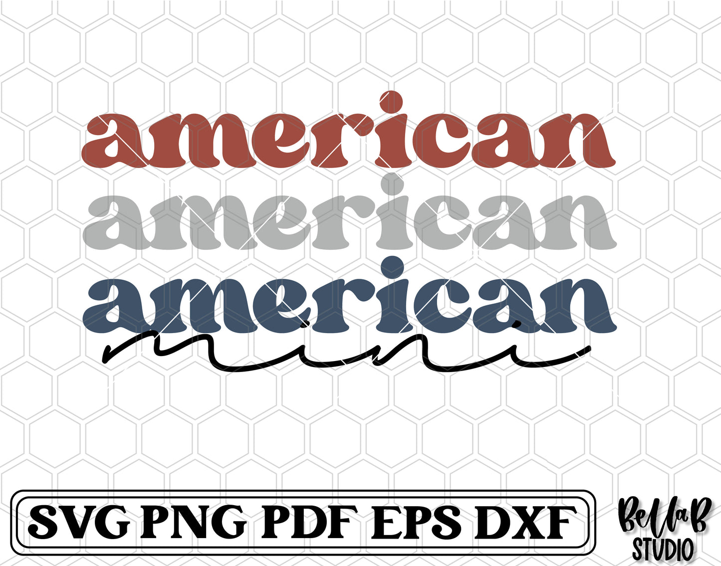 American Mini SVG File, USA SVG File