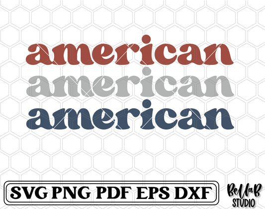 Retro American SVG File, USA SVG File