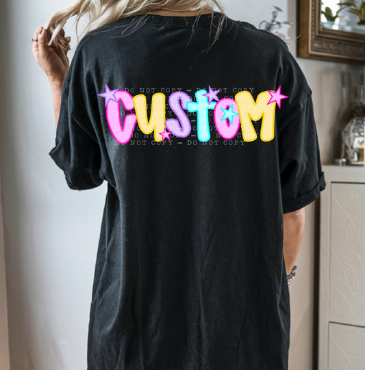 Custom Preppy Neon Design