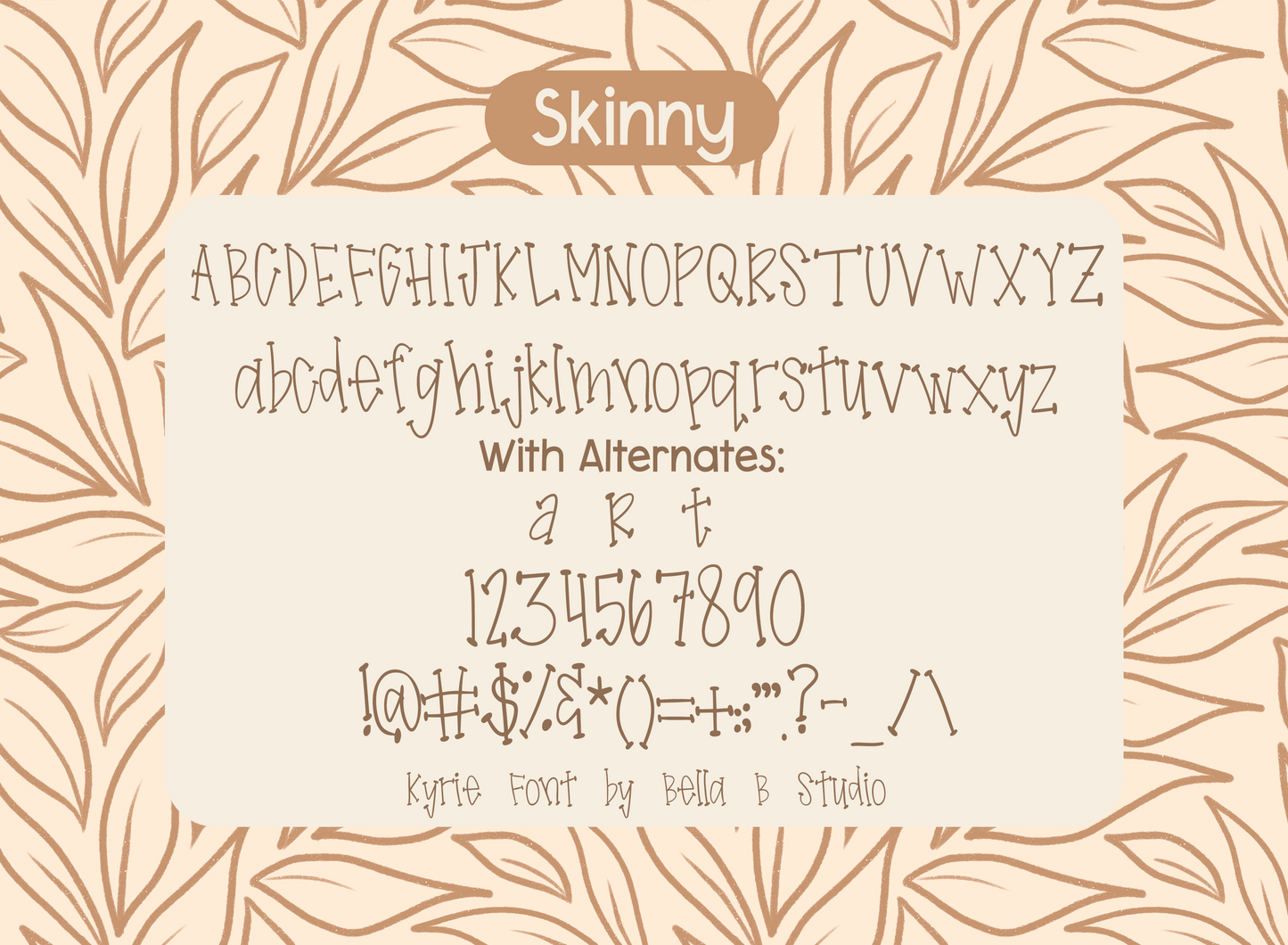 Kyrie SKINNY - A Funky Serif Font