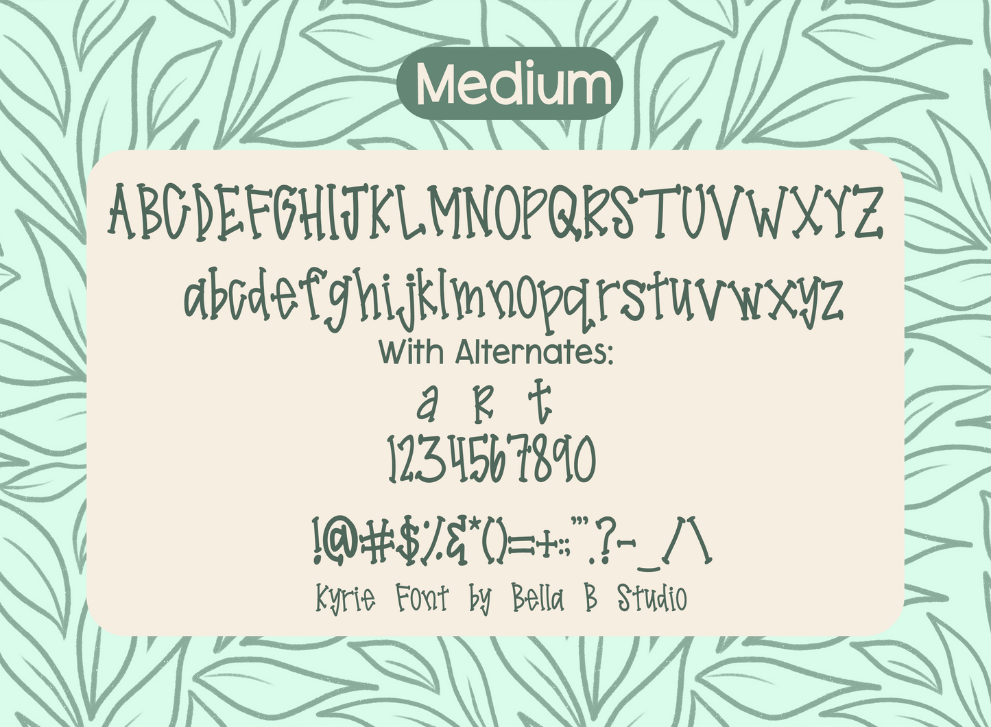 Kyrie MEDIUM - A Funky Serif Font