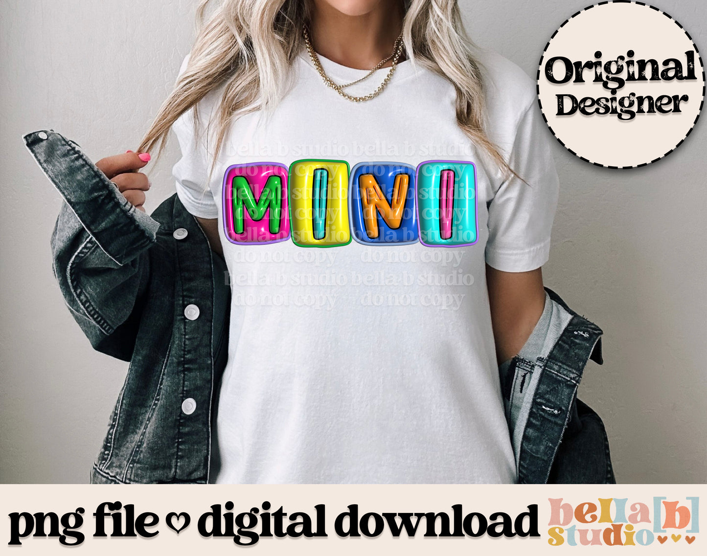 Mini Bright 3D Inflated PNG Design
