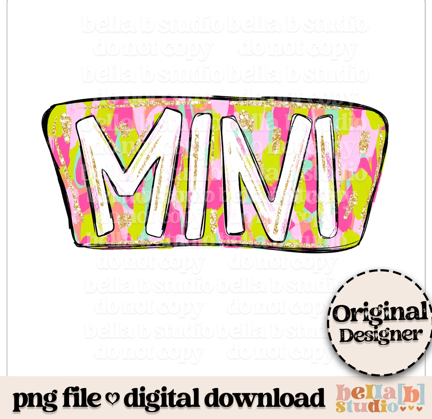 Mini Bright Gold Strokes PNG Design