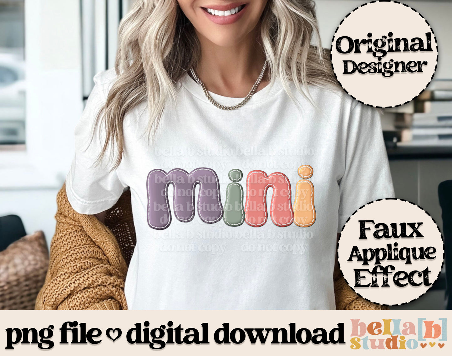 Mini Faux Applique PNG Design