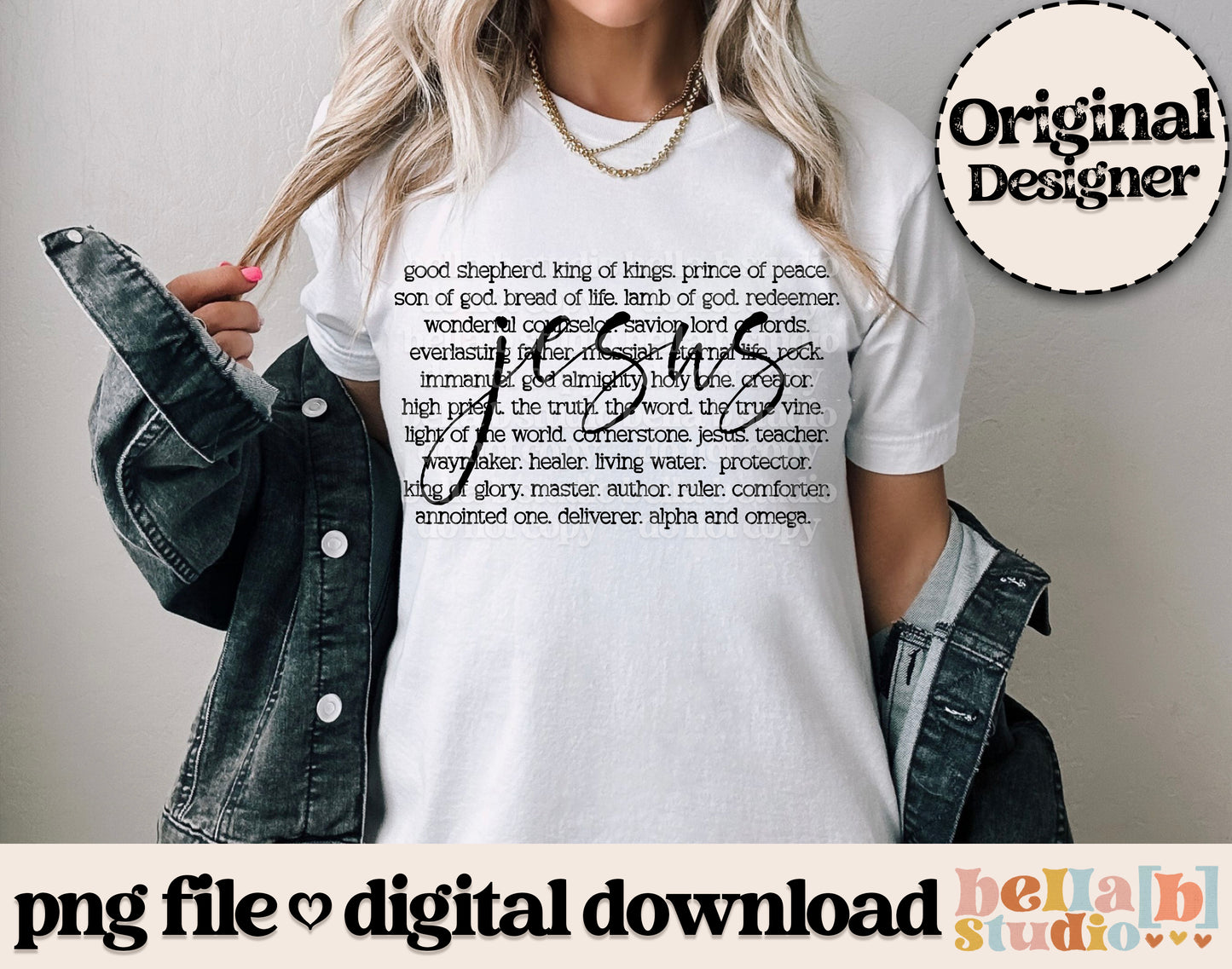 Names Of GOD- Jesus PNG Design