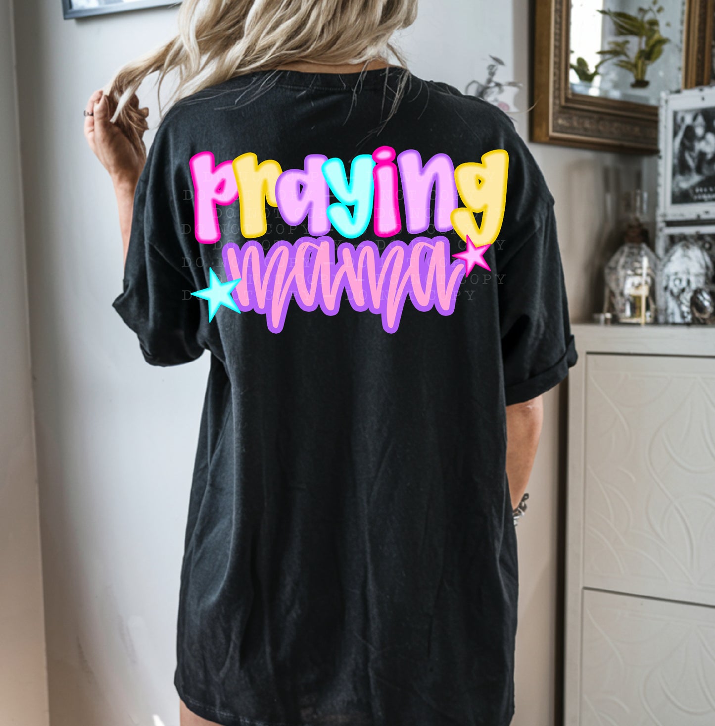 Praying Mama NEON PNG Design