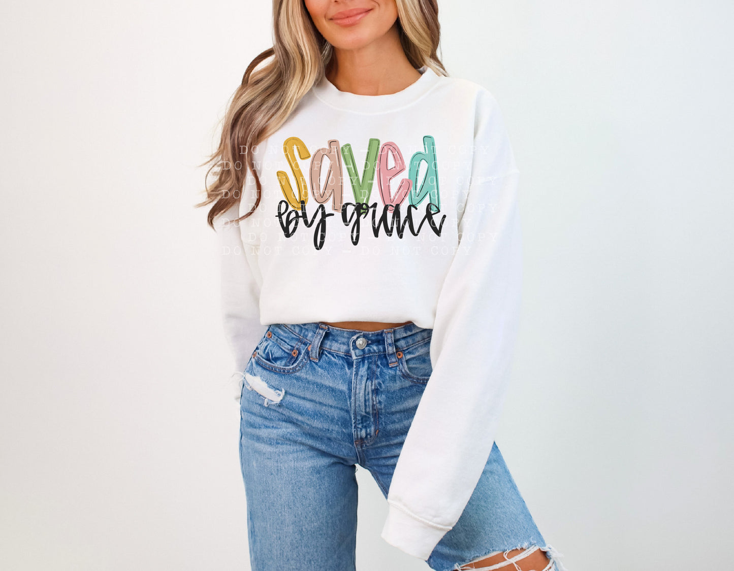 Saved By Grace PNG Design