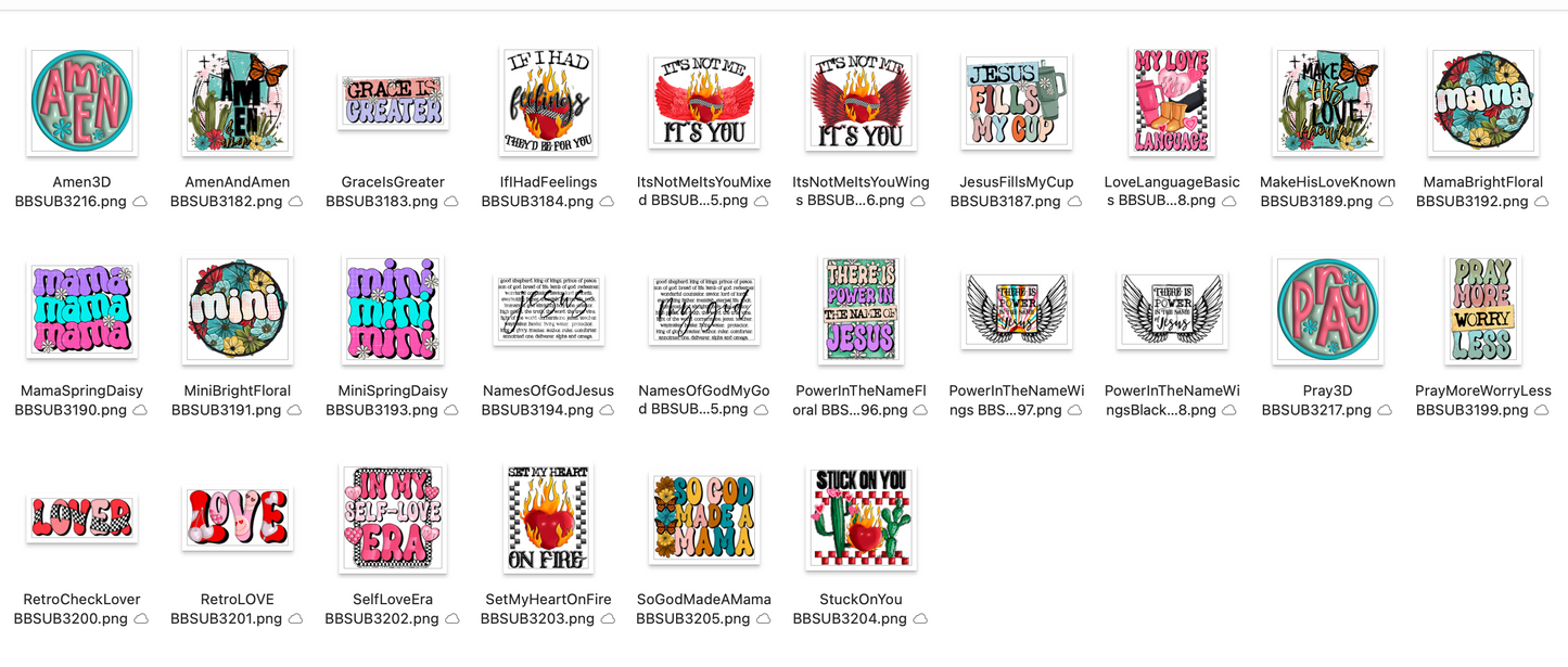 FRIYAY Bundle - JAN 12 - 26 PNG Designs