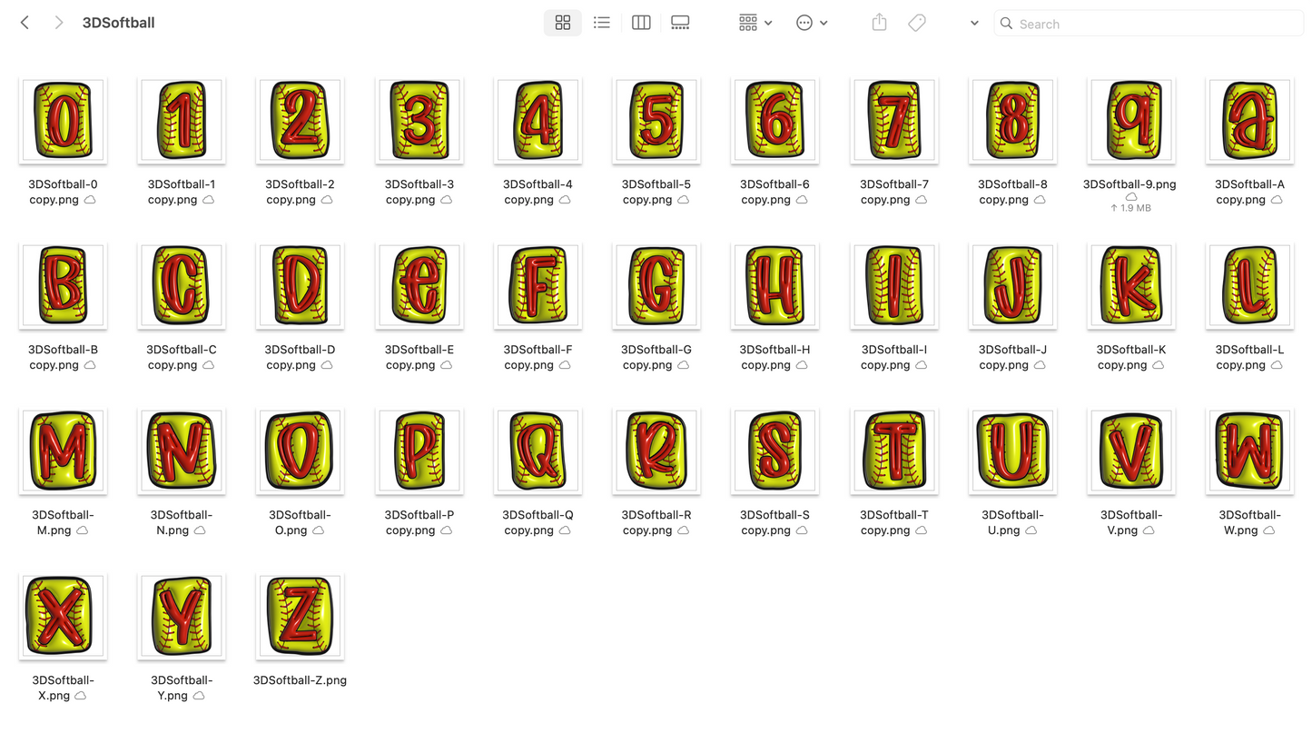 3D Inflated Softball Alpha Bundle