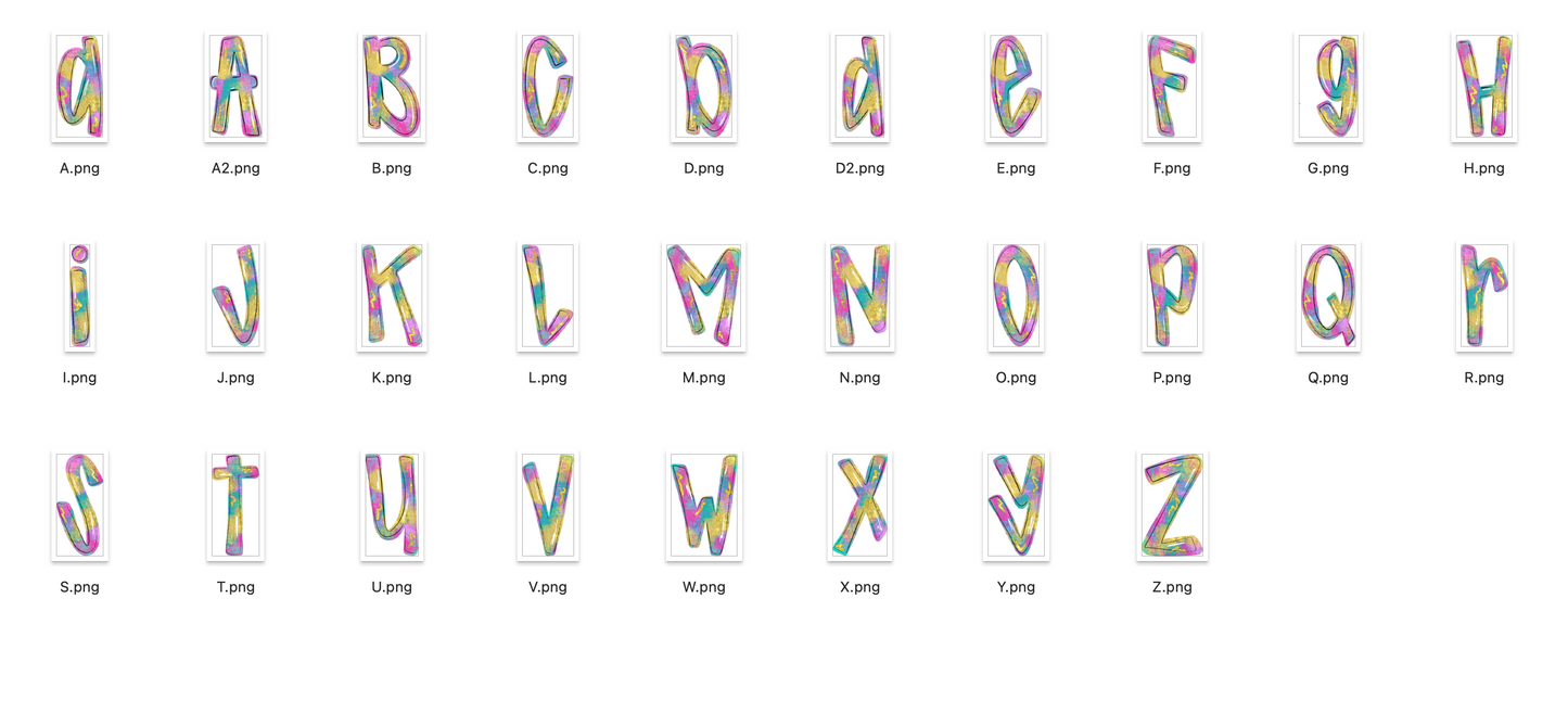 Electric Gold Doodle Alpha Bundle