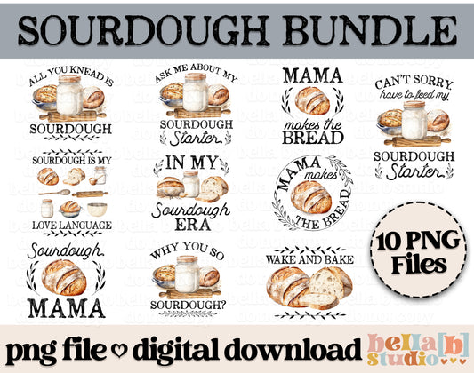 Sourdough PNG Bundle - 10 Designs