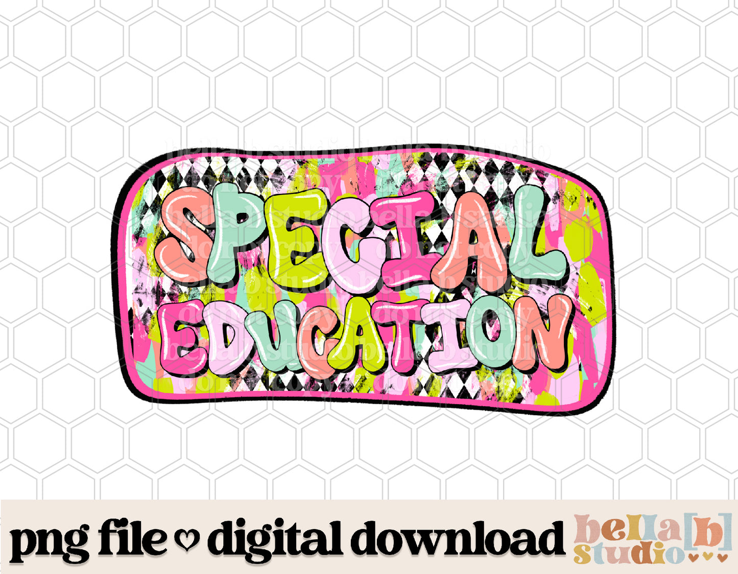 Diamond Strokes Special Education Pink PNG Design