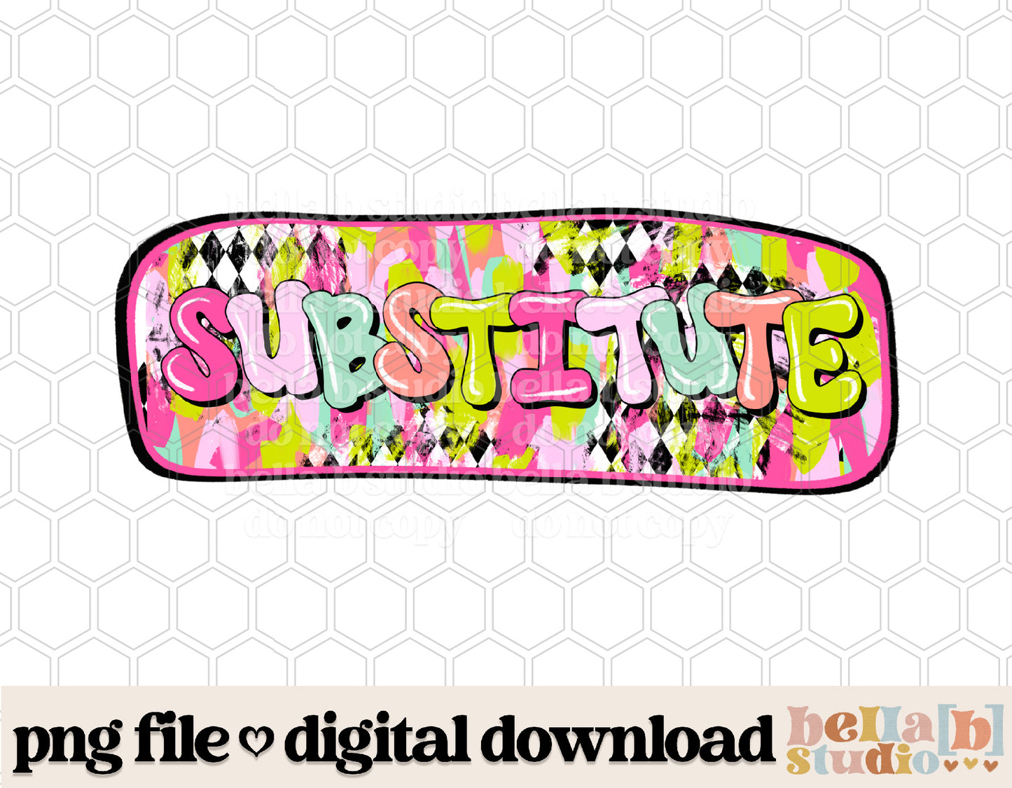 Diamond Strokes Substitute Pink PNG Design