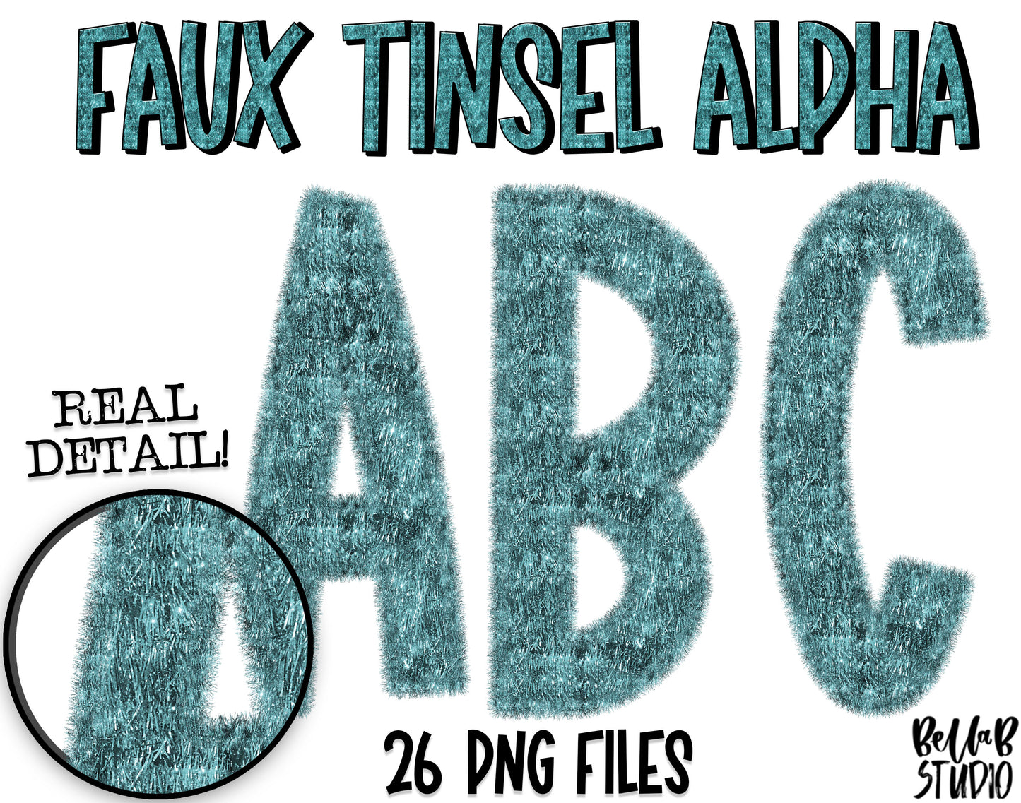 Faux Tinsel Alphabet Bundle of All 6