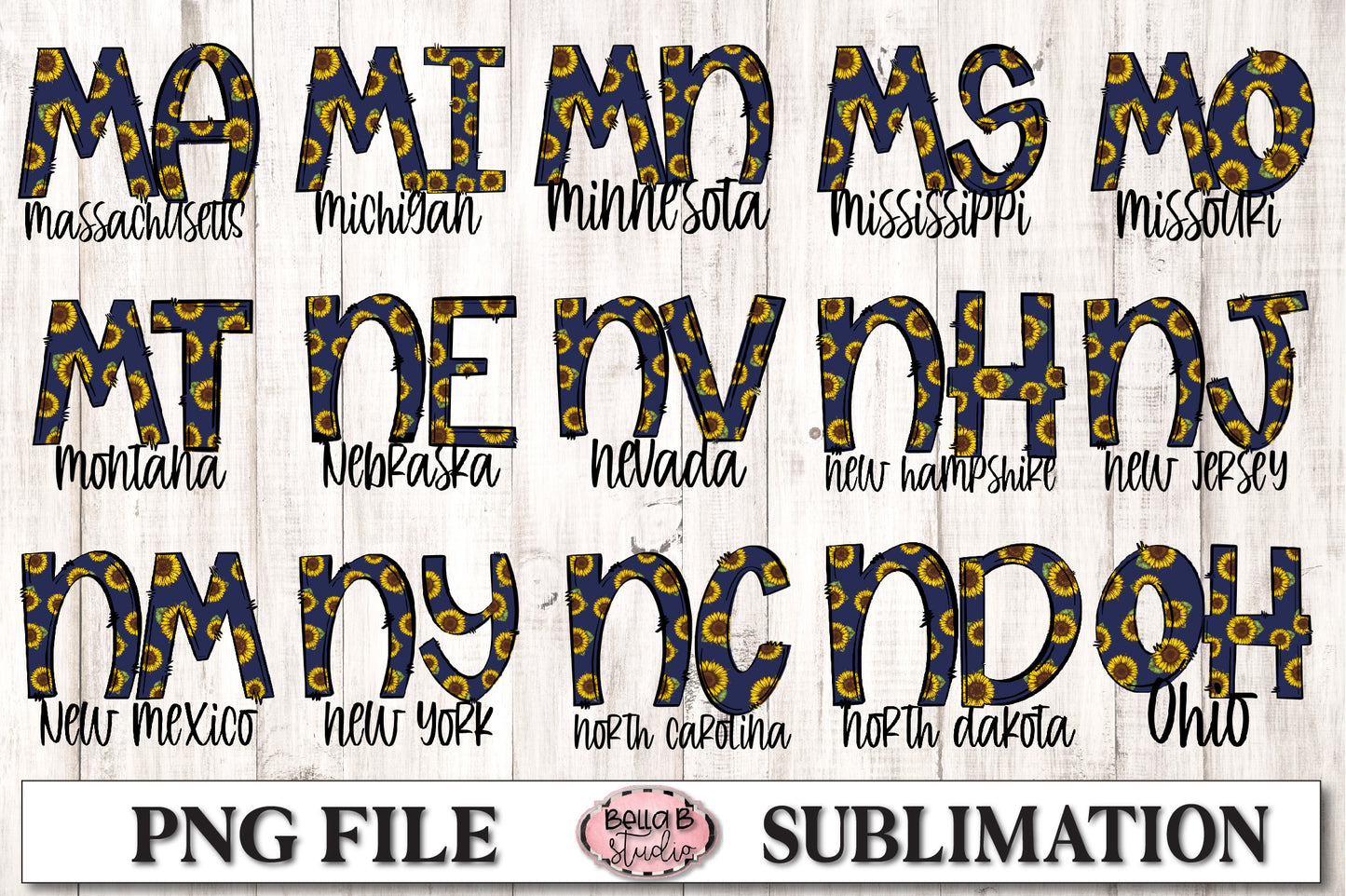 Sunflower States Sublimation Bundle