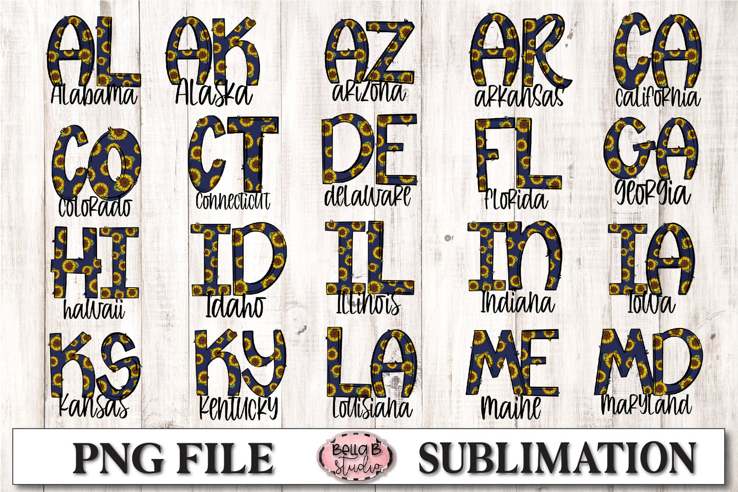Sunflower States Sublimation Bundle