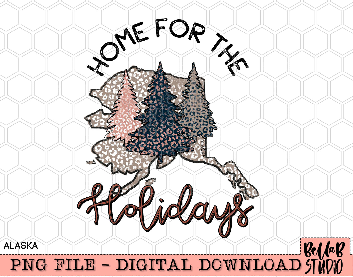 Home For The Holidays -Christmas Alaska PNG Design