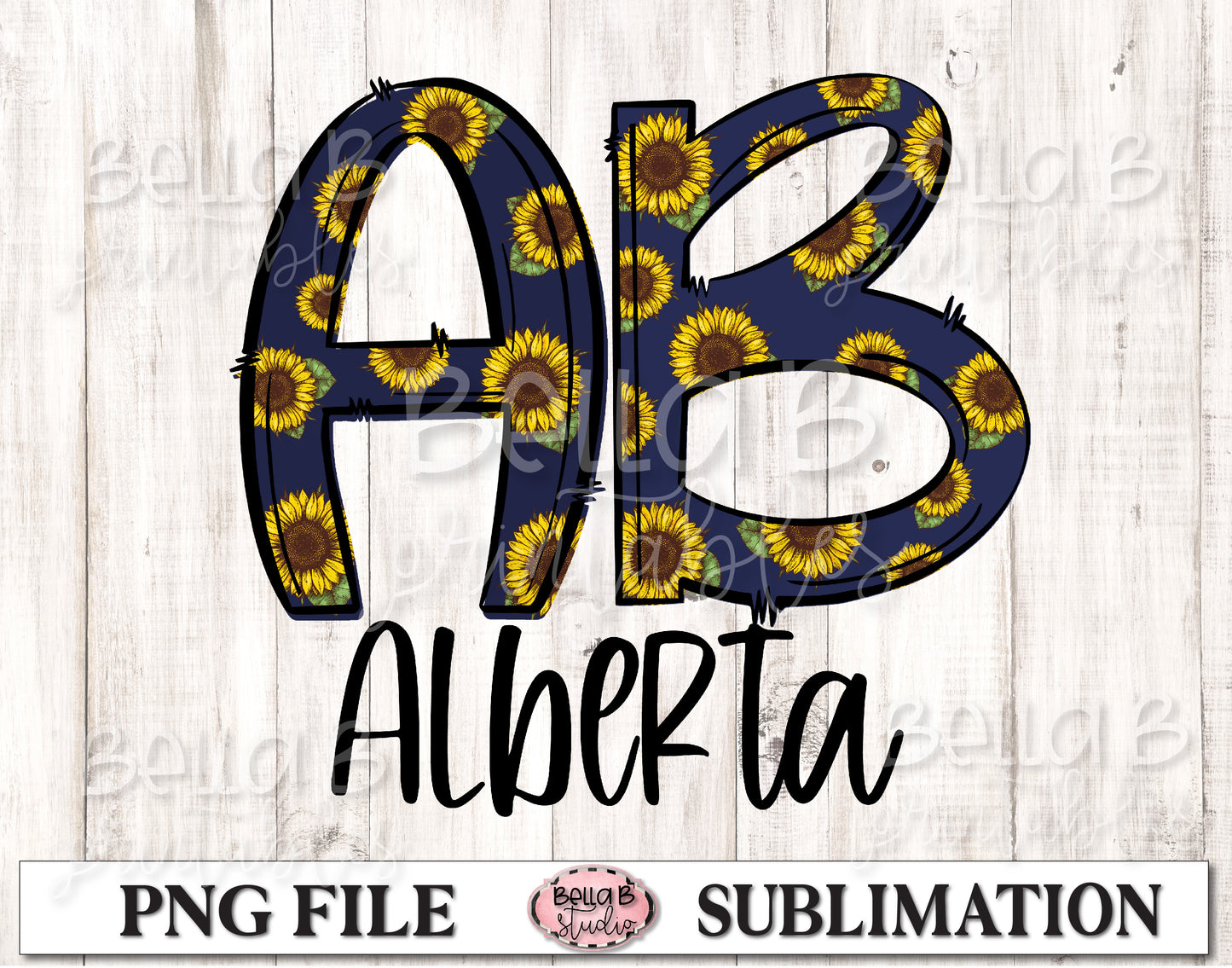 Alberta Sunflower Sublimation Design