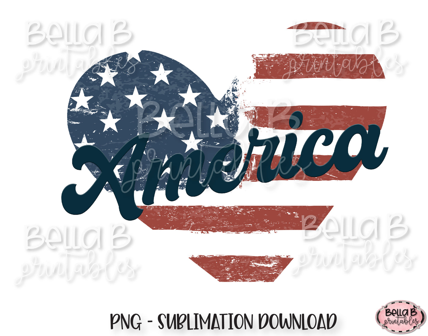 Vintage Retro America Sublimation Design