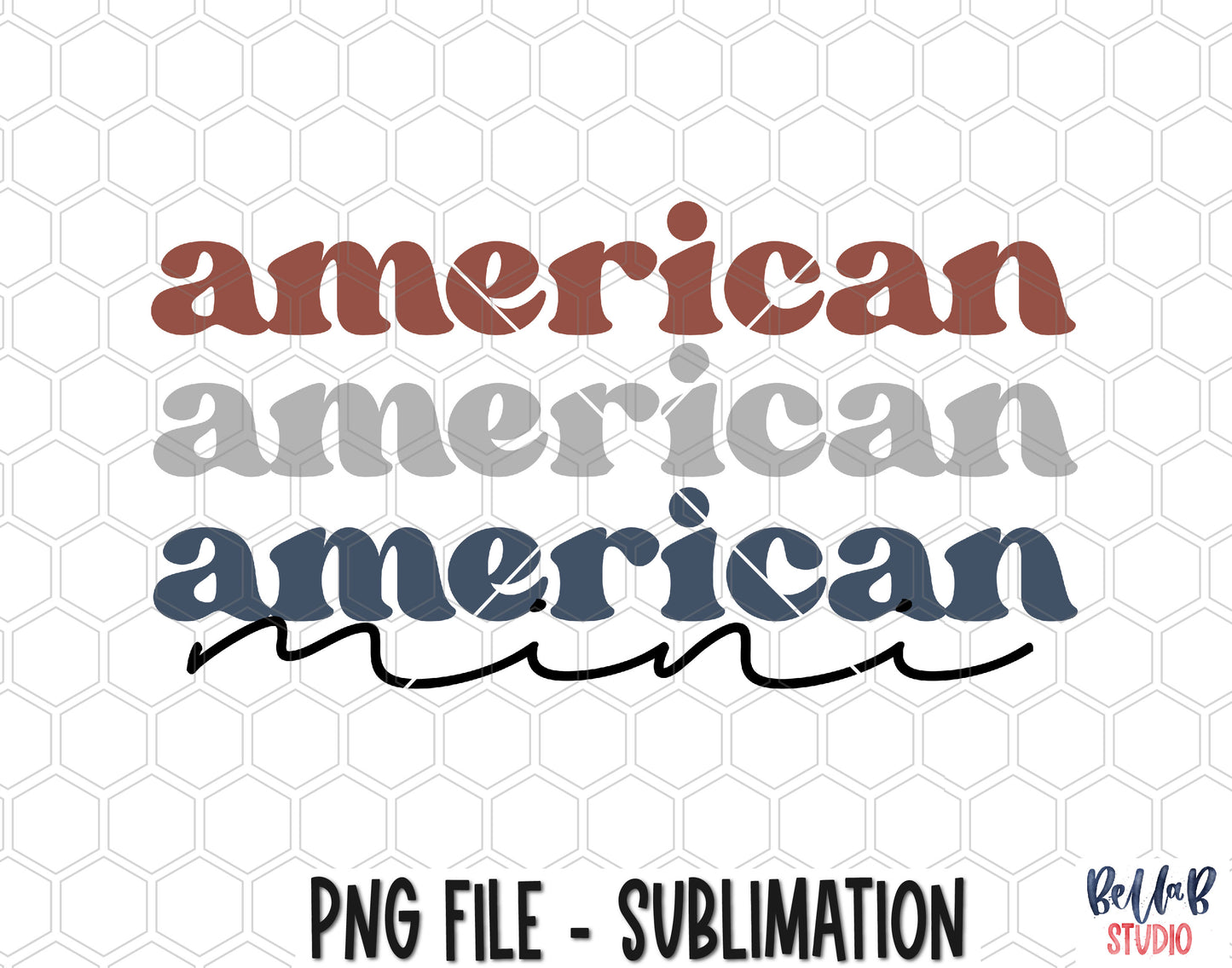 Repeat American Mini Sublimation Design