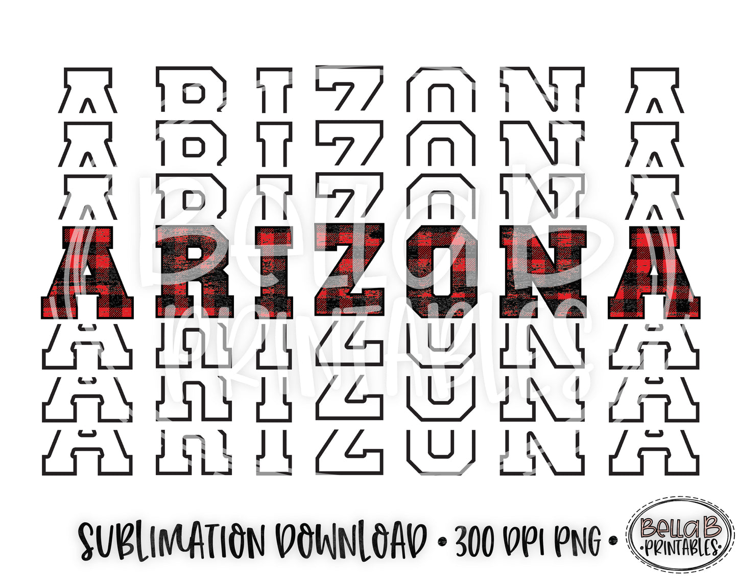 Arizona State Sublimation Design, Mirrored State Design