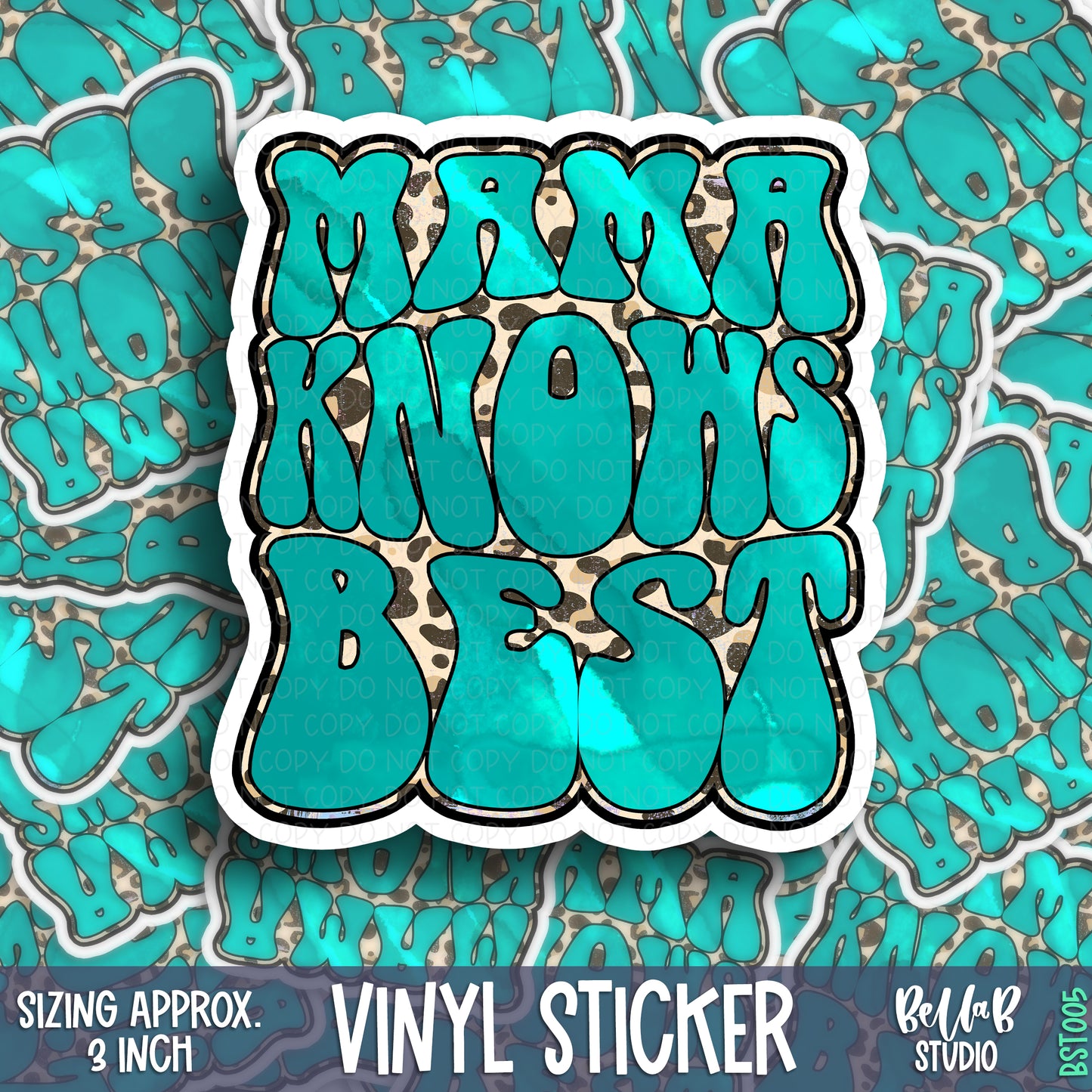 Mama Knows Best Vinyl Sticker - Glossy Permanent Weatherproof