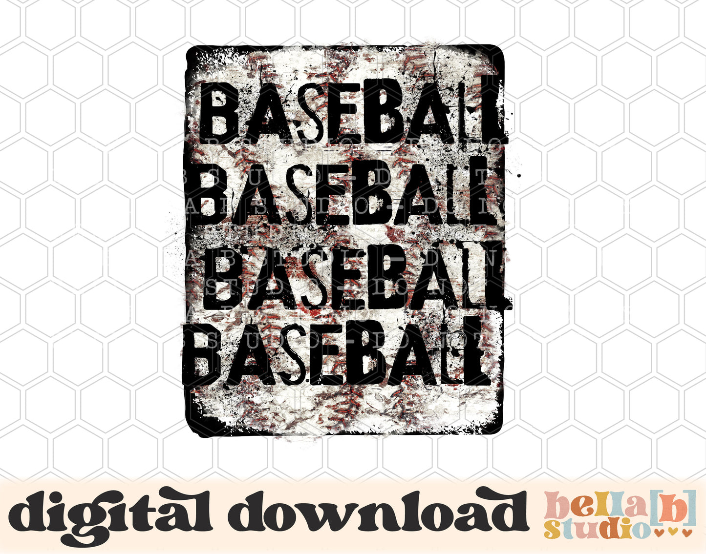 Baseball Grunge PNG Design