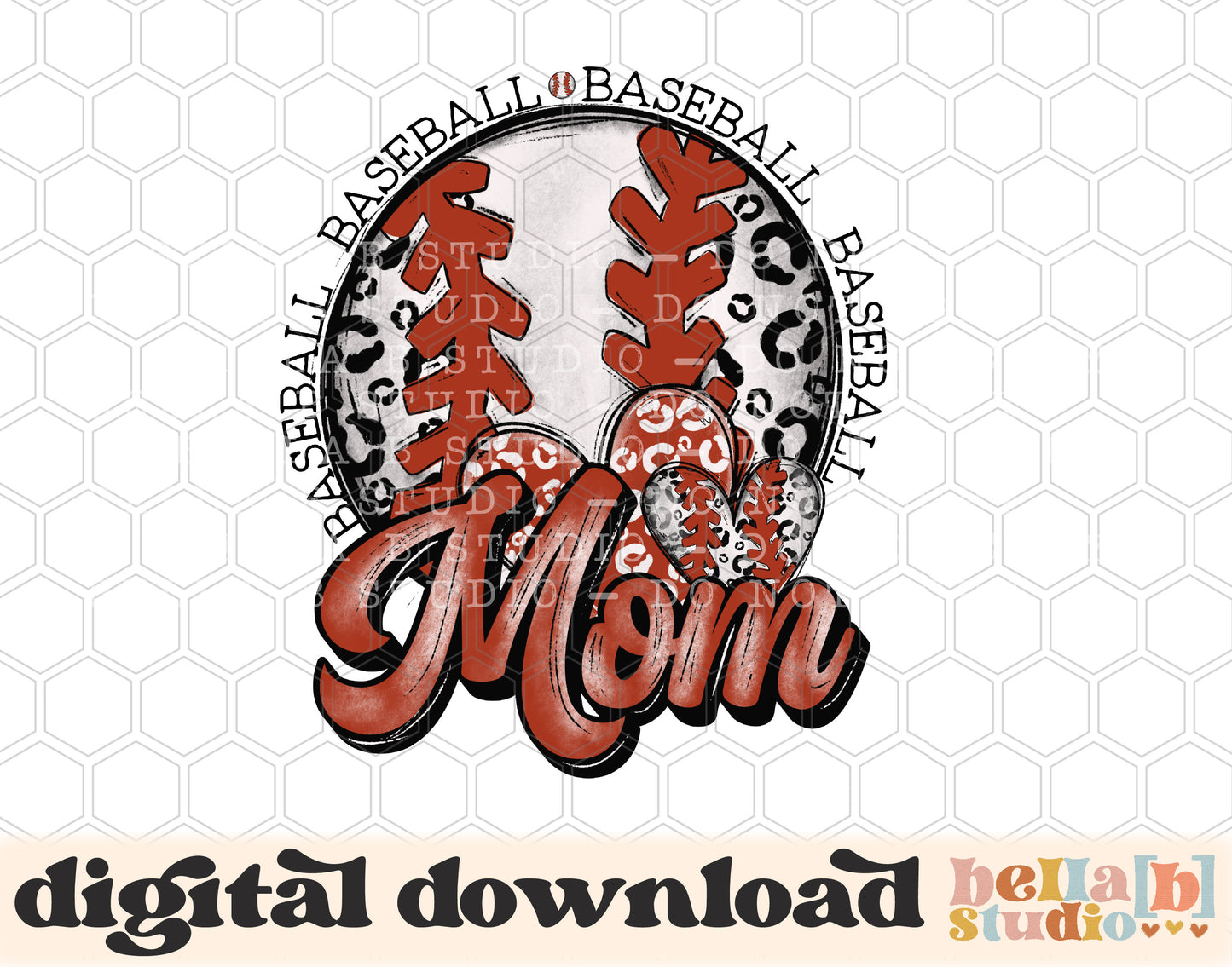 Baseball Mom PNG Design
