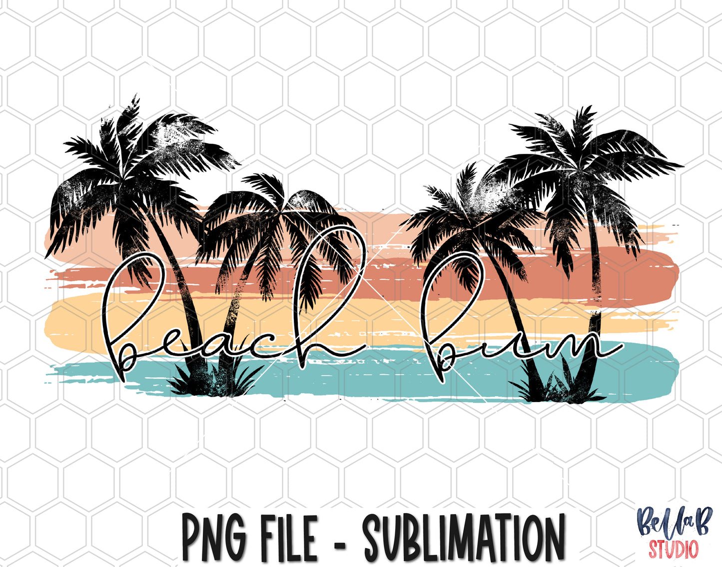 Beach Bum Sublimation Design