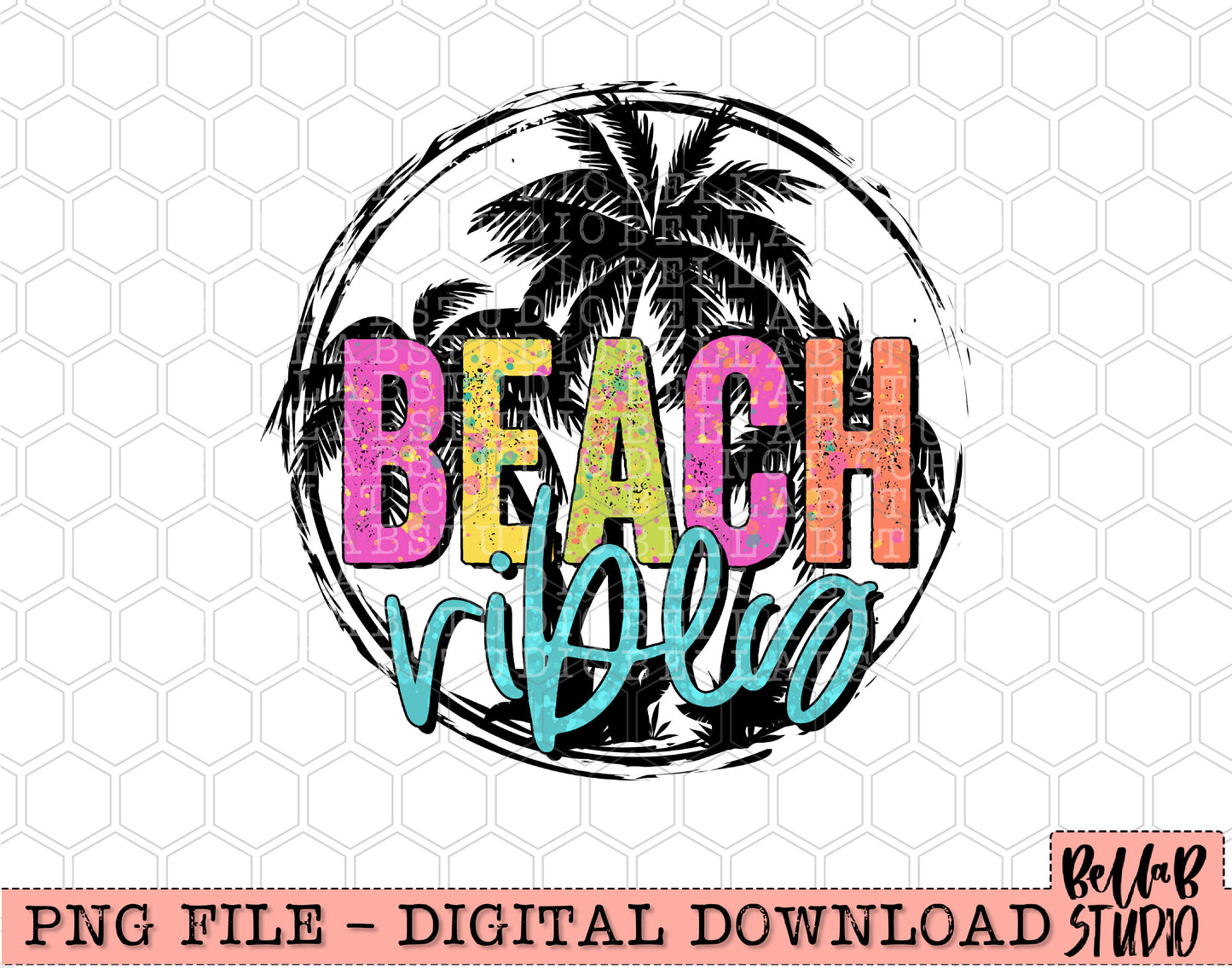 Beach Vibes Sublimation Design