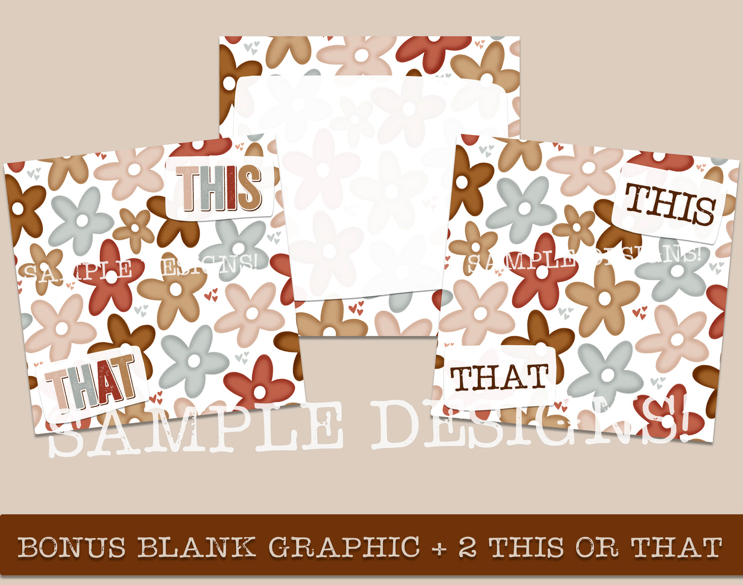 Custom Logo or Design - Neutral Boho Floral Theme
