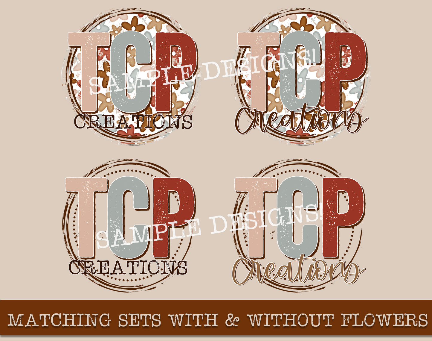 Custom Logo or Design - Neutral Boho Floral Theme