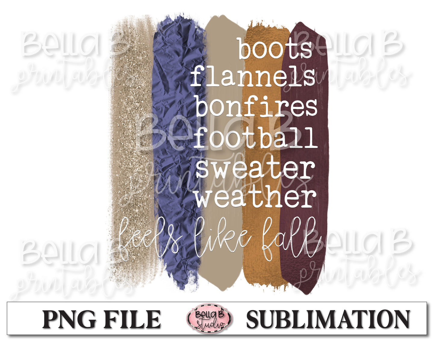 Boots Flannels Bonfires Sweater Weather Sublimation Design