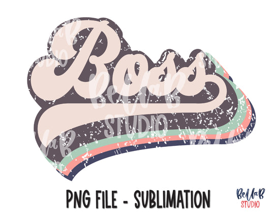 Retro Boss Sublimation Design