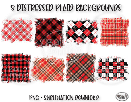 Buffalo Plaid Sublimation Background Bundle, Backsplash