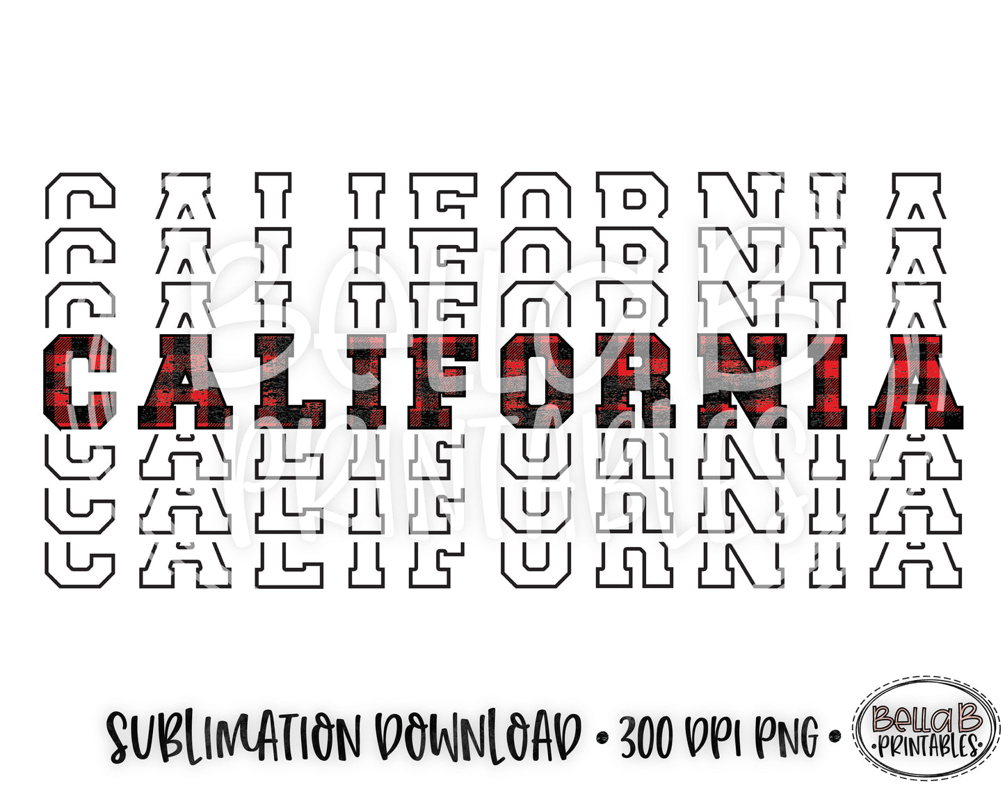 California State Sublimation Design, Mirrored State Design