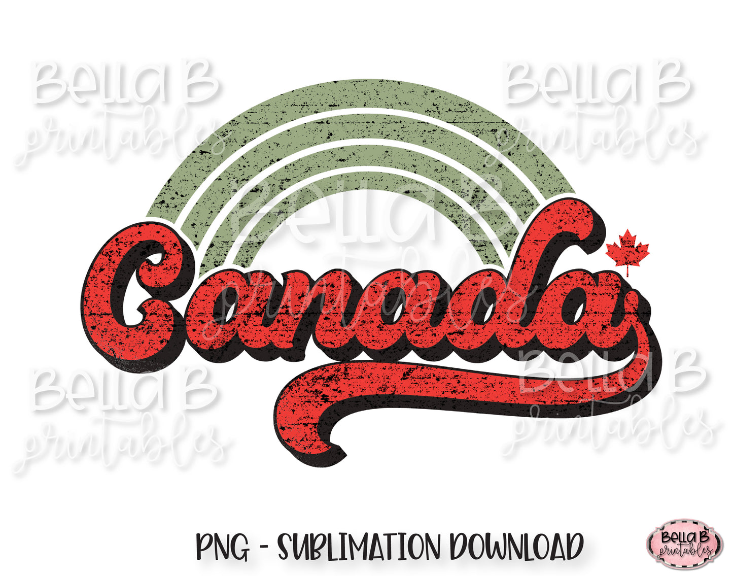 Retro Canada Sublimation Design