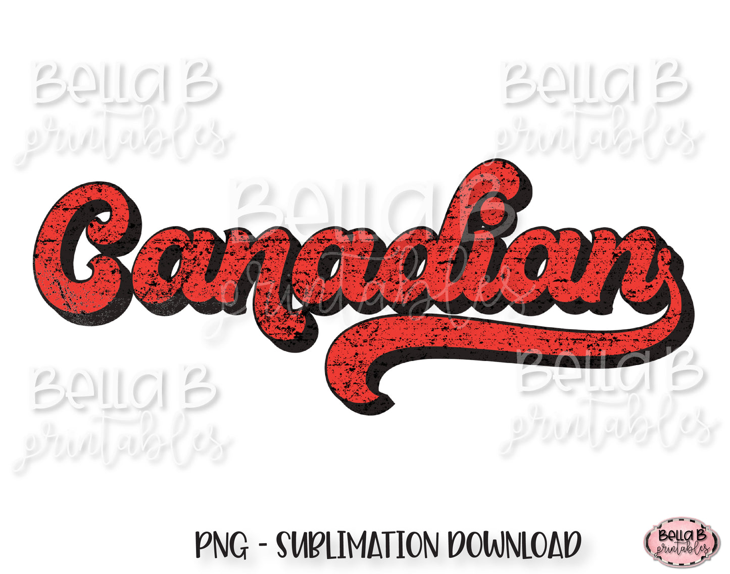 Canadian, Retro Canada Sublimation Design