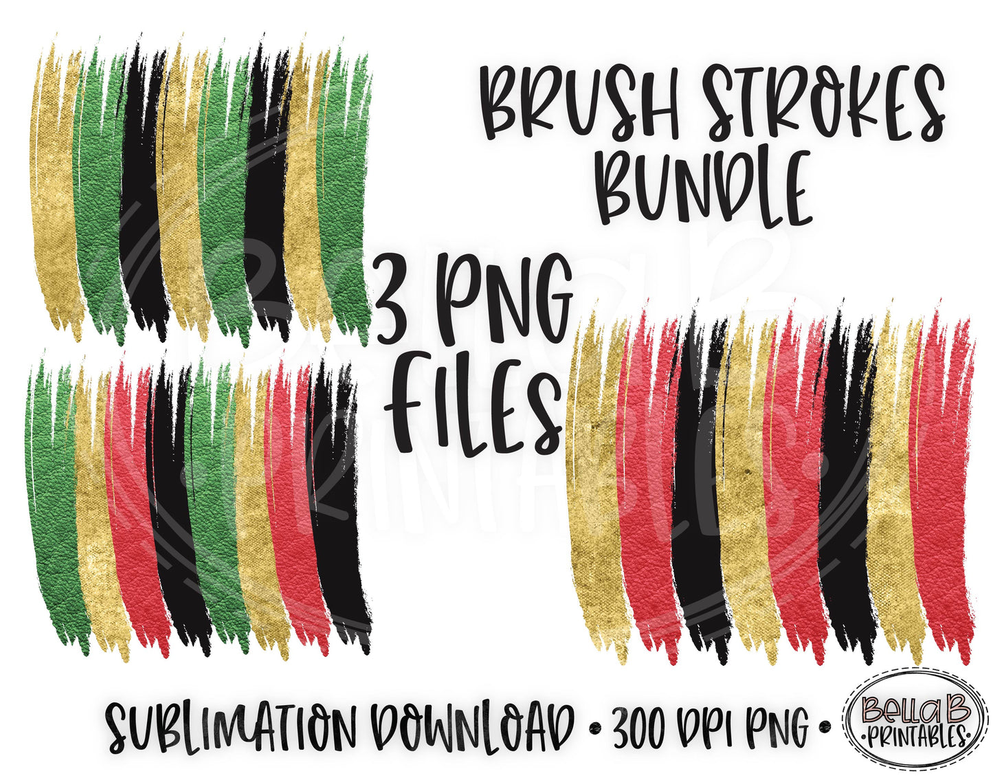 Christmas Brushstokes PNG Bundle