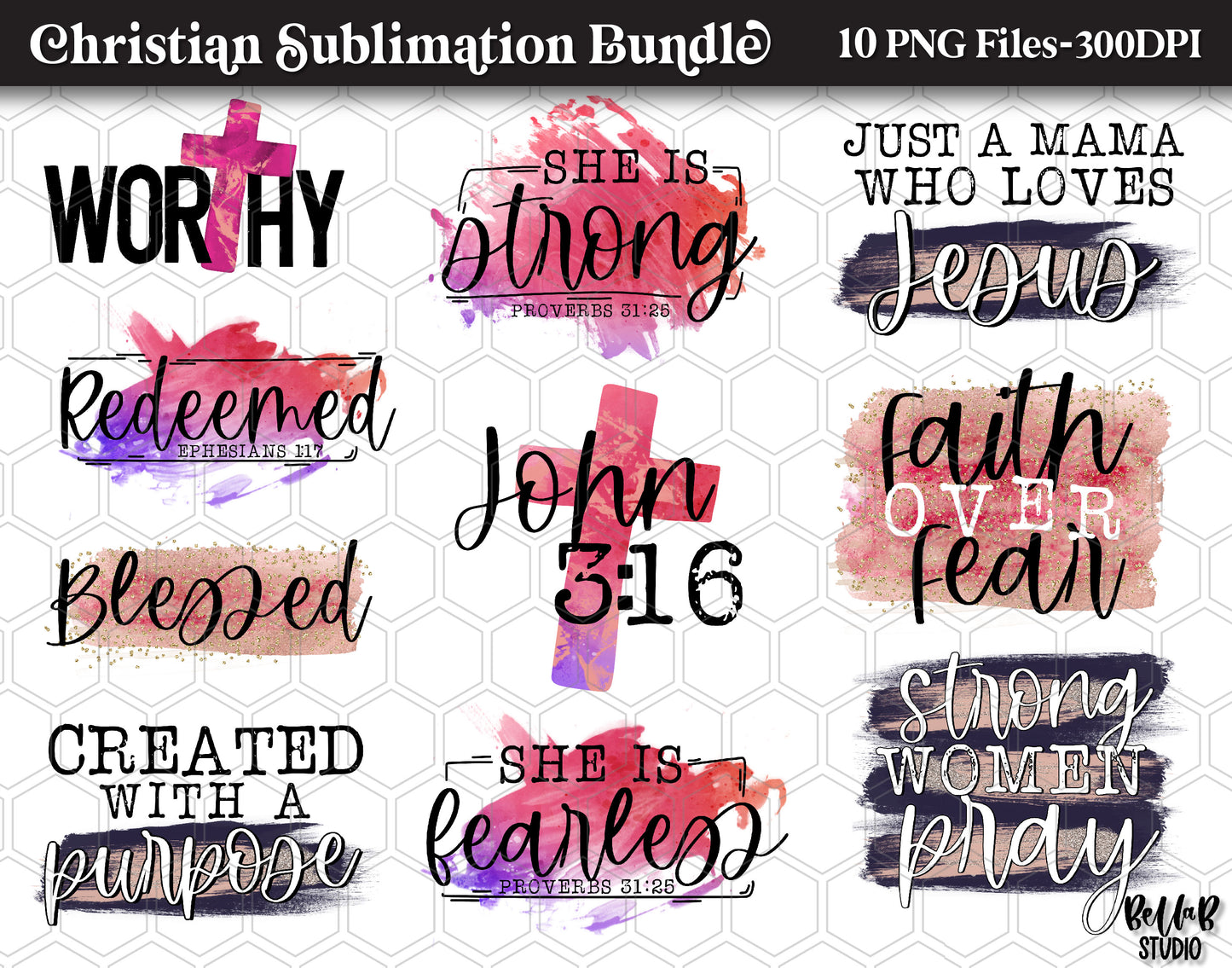 Christian Quotes Sublimation Bundle