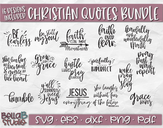 Christian Quotes SVG Bundle