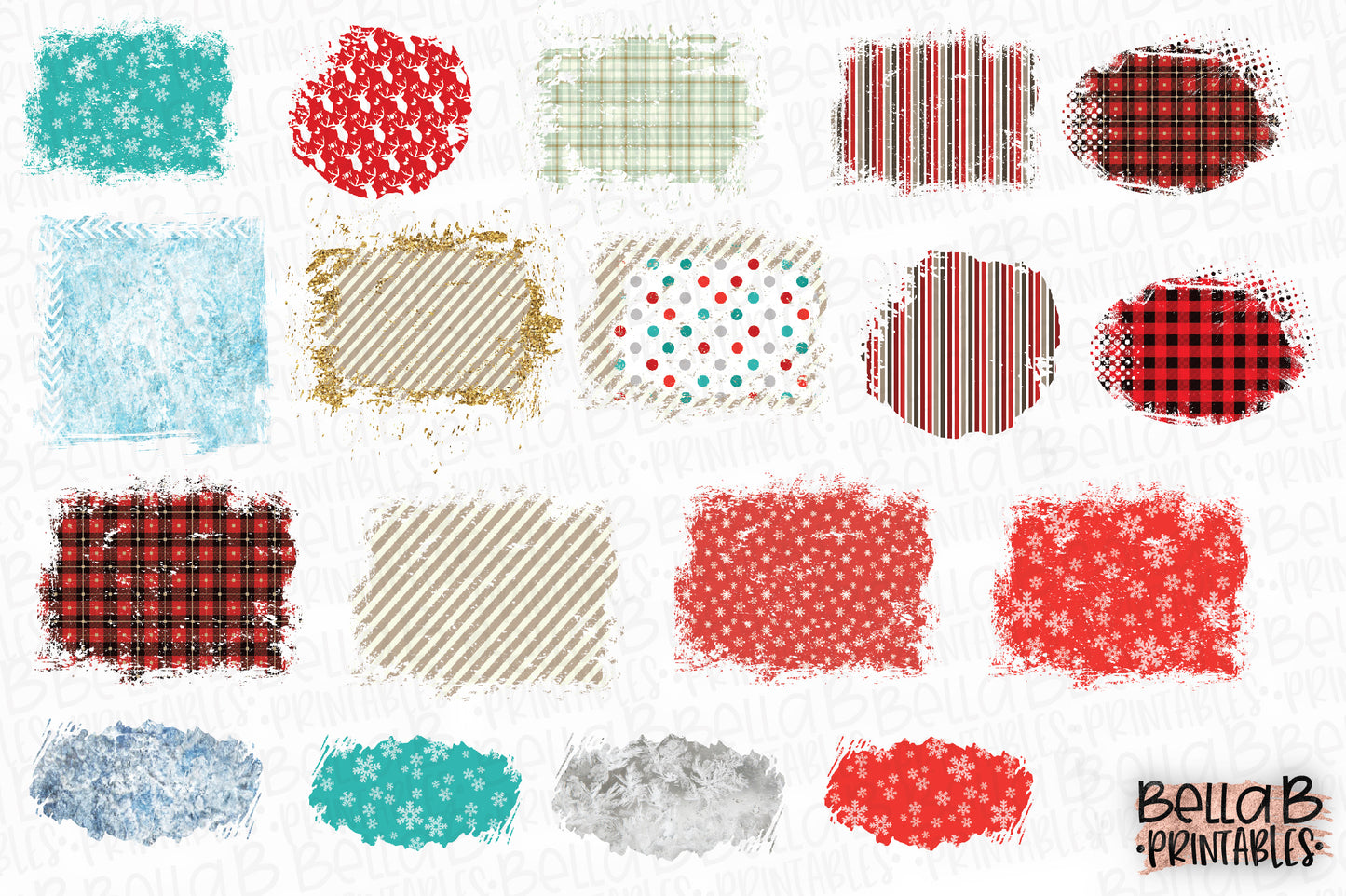 Christmas Sublimation Background Bundle, Frames, Backsplash