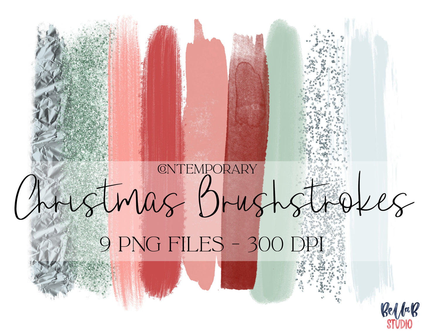 Christmas Brush Strokes Clip Art, Christmas Brush Strokes Clip Art