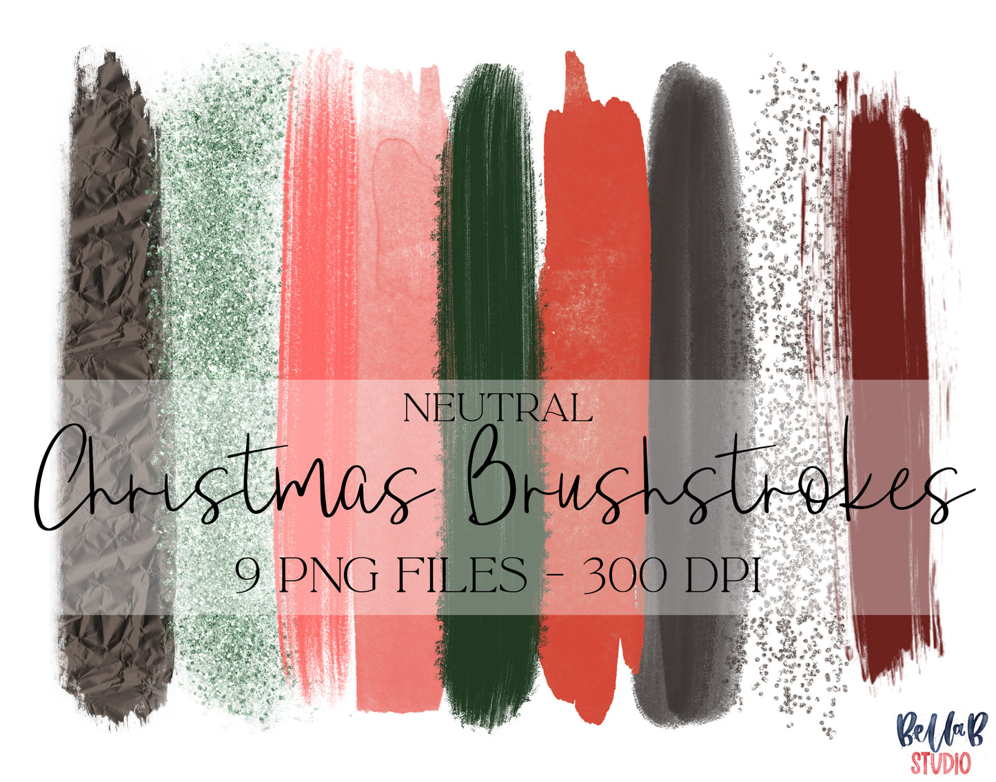 Christmas Brush Strokes Clip Art, Christmas Brush Strokes Clip Art