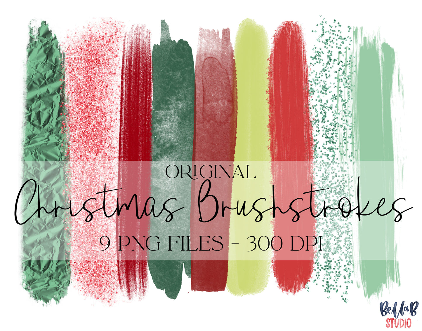 Christmas Brush Strokes Clip Art, Christmas Brush Strokes Clip Art