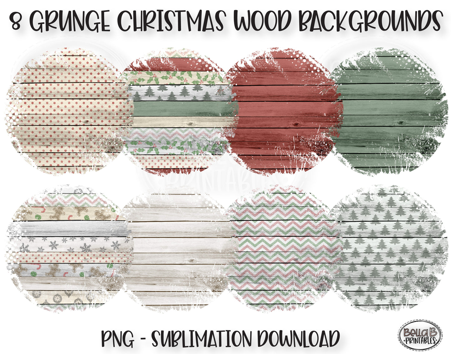 Christmas Wood Sublimation Background Bundle, Backsplash