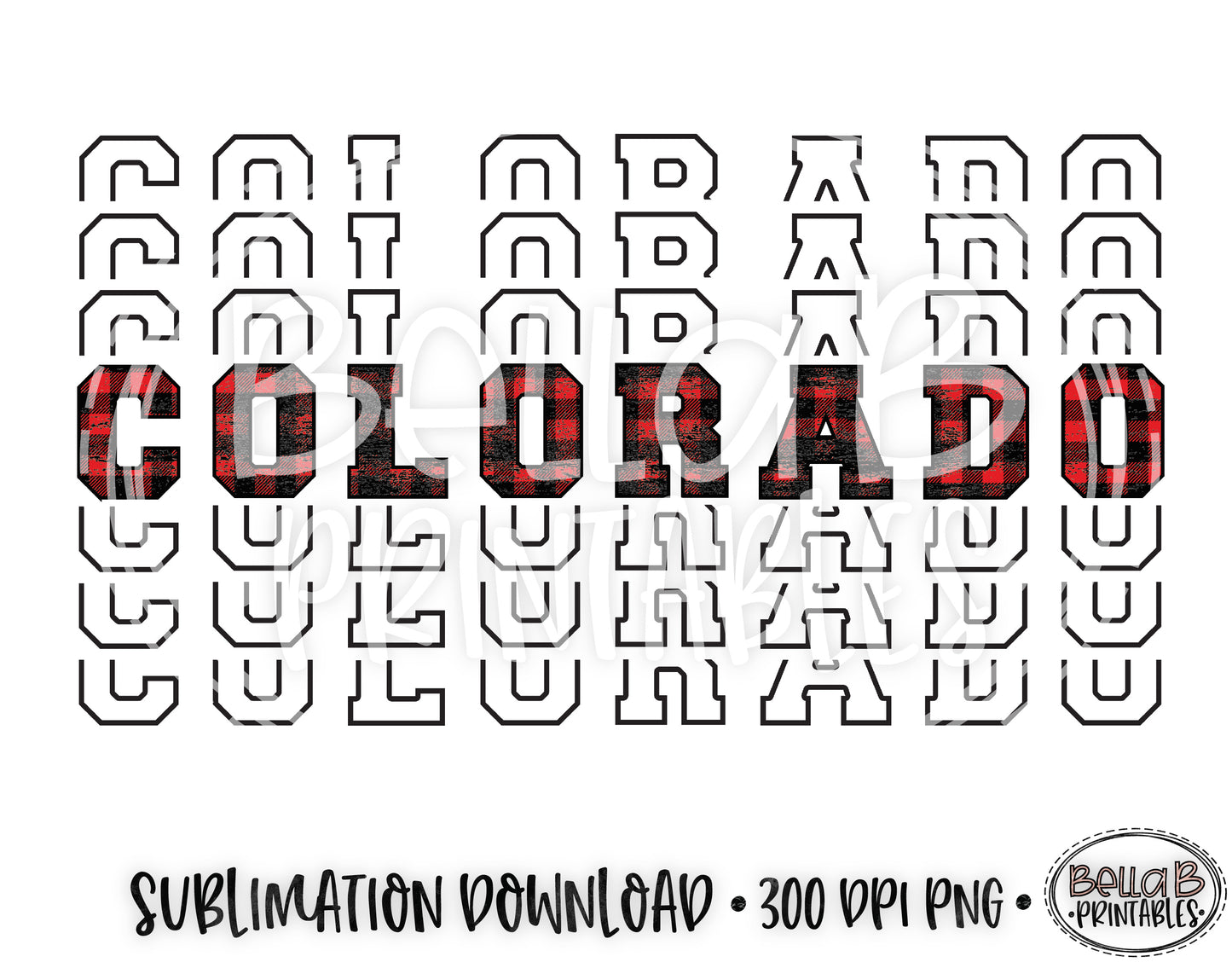 Colorado State Sublimation Design, Mirrored State Design