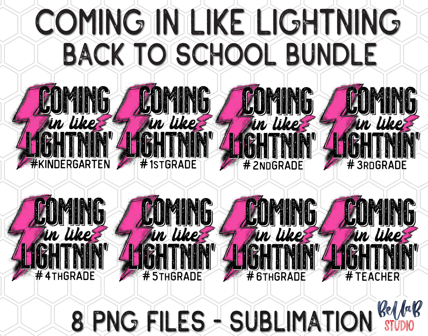 Comin' In Like Lightning Hot Pink Sublimation Bundle